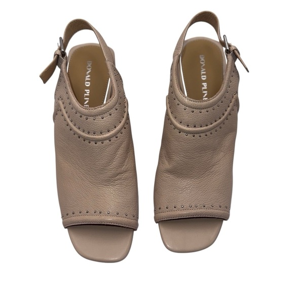 Donald J. Pliner Penny Open Toed Slingback Mule Beige 10M - Picture 3 of 8